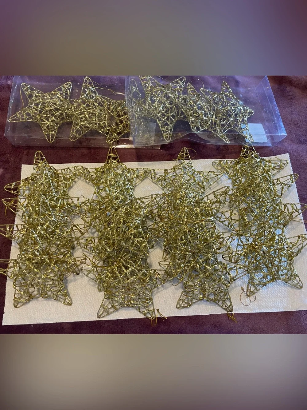 Gold Glitter Star Holiday Ornament